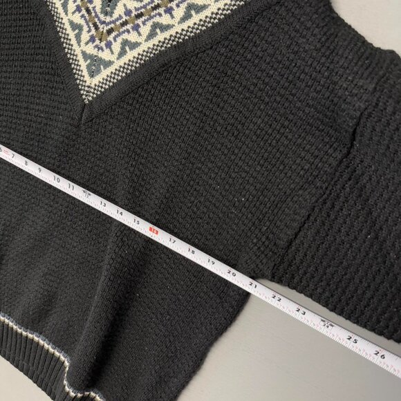 Vintage Ash Creek Chunky Aztec V Neck Sweater Large - Picture 5 of 5